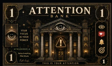 $AttentionBank 1 note, reverse