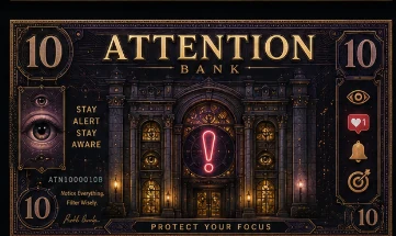 $AttentionBank 10 note, reverse