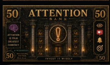 $AttentionBank 50 note, reverse